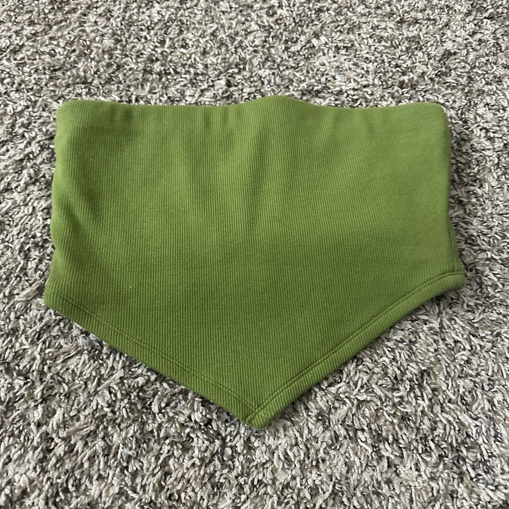 Green crop top